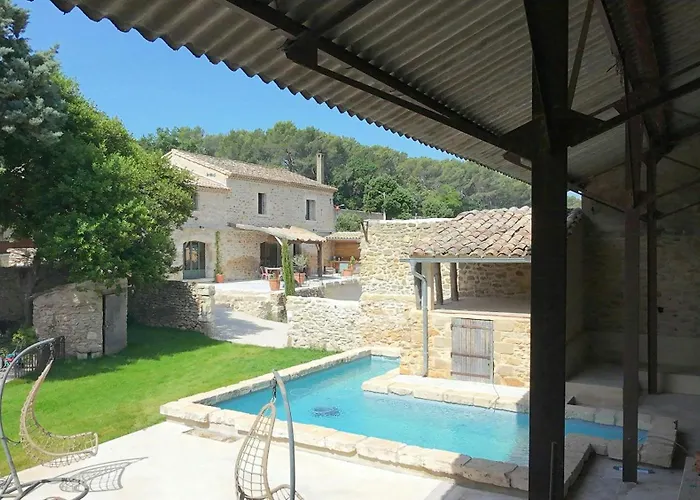 Stone With Pool Between Uzes And Avignon * Tresques