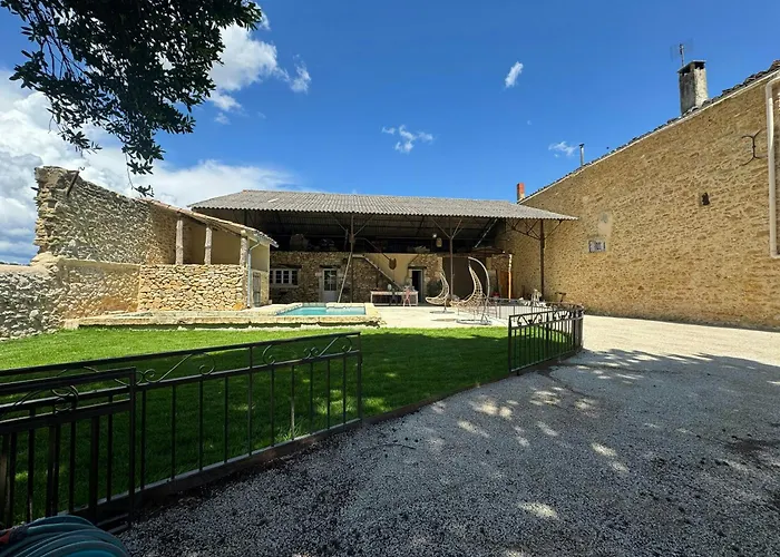 Tatil Evi Stone With Pool Between Uzes And Avignon Tresques
