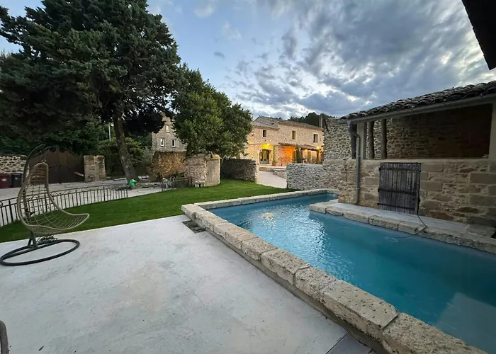 Stone With Pool Between Uzes And Avignon *