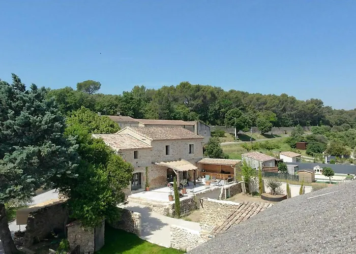 Stone With Pool Between Uzes And Avignon Tresques